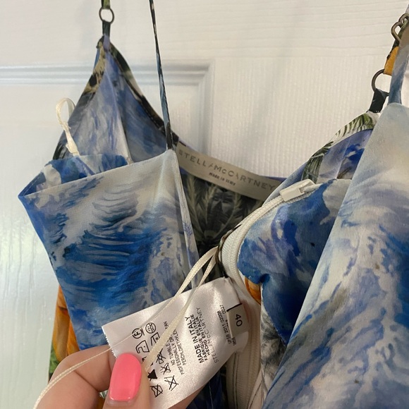 Stella McCartney Made in Italy Silk Hawaiian Print Midi Vacation Dress Size 40 - Picture 9 of 11